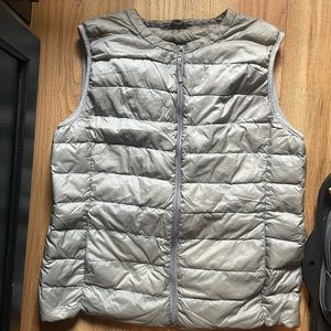 MUJI gray puffy vest